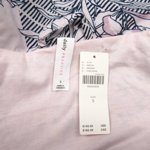 Anthropologie Daily Practice Windbreaker Jacket Pink Floral Print Small - Picture 10 of 11